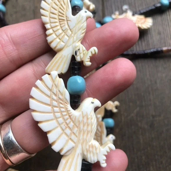 Bone carved Kachina necklace - Picture 9 of 9